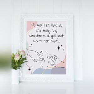 Wall Art Print/Gift for Mom, Daughter